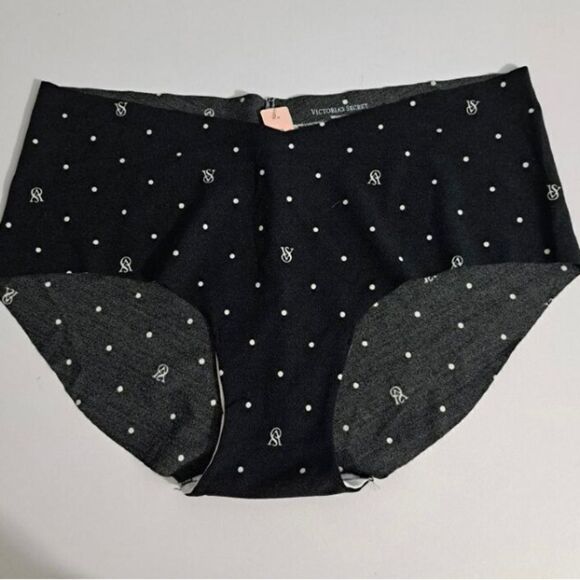 VICTORIA’S SECRET NWT L Sz XXL - 2-Pair Black Logo Hipster & Navy Cheeky Brief - Picture 3 of 15